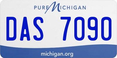 MI license plate DAS7090