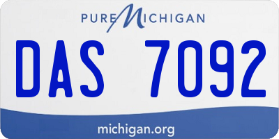 MI license plate DAS7092