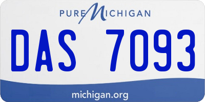 MI license plate DAS7093