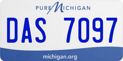 MI license plate DAS7097