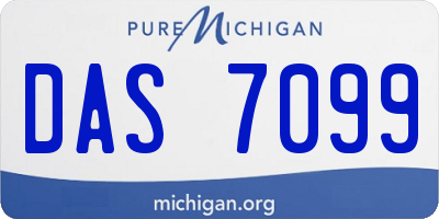 MI license plate DAS7099