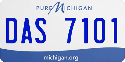 MI license plate DAS7101