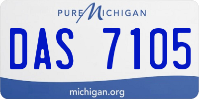MI license plate DAS7105