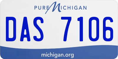 MI license plate DAS7106