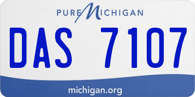 MI license plate DAS7107