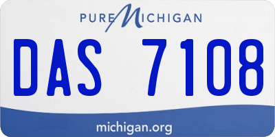 MI license plate DAS7108