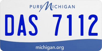 MI license plate DAS7112