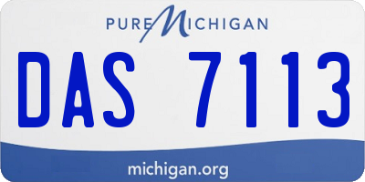 MI license plate DAS7113