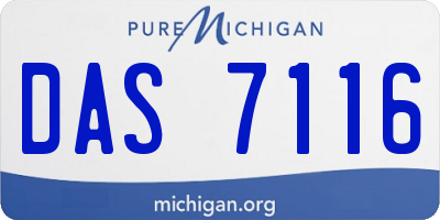 MI license plate DAS7116