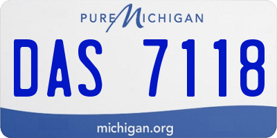 MI license plate DAS7118