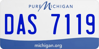 MI license plate DAS7119