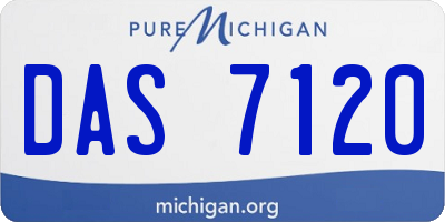 MI license plate DAS7120