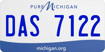 MI license plate DAS7122
