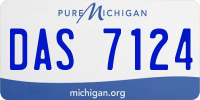 MI license plate DAS7124