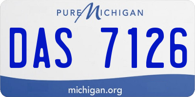 MI license plate DAS7126