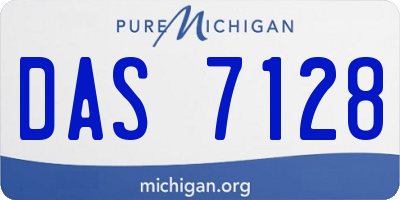 MI license plate DAS7128