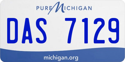MI license plate DAS7129