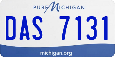 MI license plate DAS7131