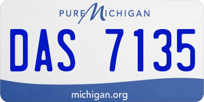 MI license plate DAS7135