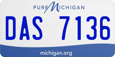 MI license plate DAS7136