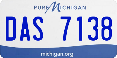 MI license plate DAS7138