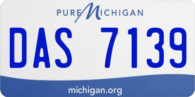 MI license plate DAS7139