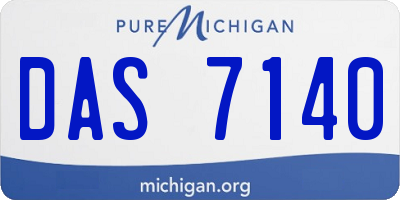 MI license plate DAS7140