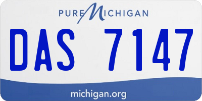 MI license plate DAS7147