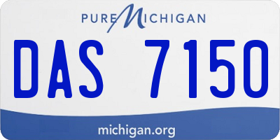 MI license plate DAS7150