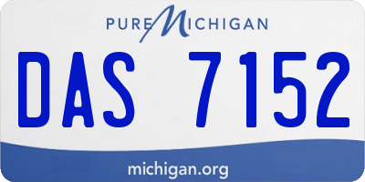 MI license plate DAS7152