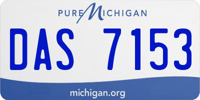 MI license plate DAS7153