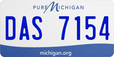 MI license plate DAS7154