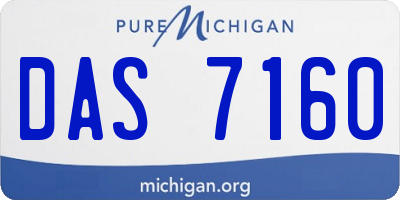 MI license plate DAS7160