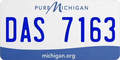 MI license plate DAS7163