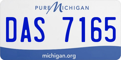 MI license plate DAS7165