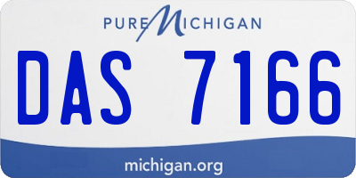 MI license plate DAS7166