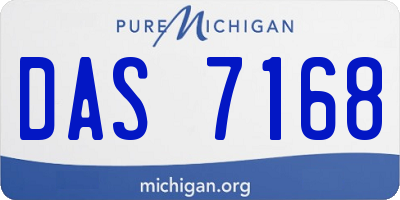 MI license plate DAS7168