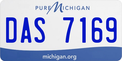 MI license plate DAS7169