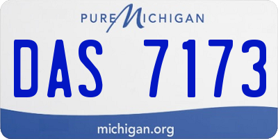 MI license plate DAS7173