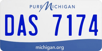 MI license plate DAS7174