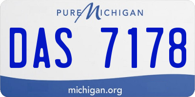MI license plate DAS7178
