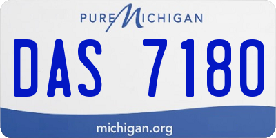 MI license plate DAS7180