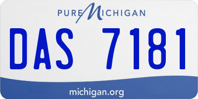 MI license plate DAS7181