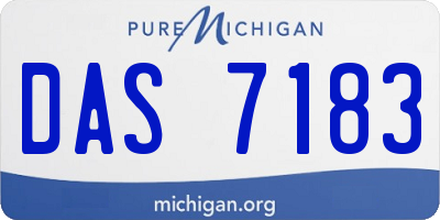 MI license plate DAS7183