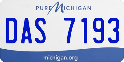 MI license plate DAS7193