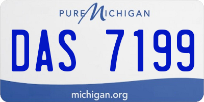 MI license plate DAS7199