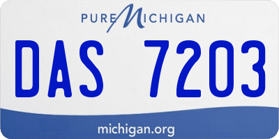 MI license plate DAS7203