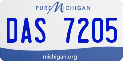 MI license plate DAS7205