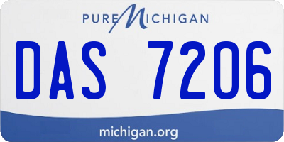 MI license plate DAS7206