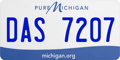 MI license plate DAS7207
